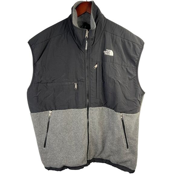 North Face Men’s Size XL Retro Denali Fleece Vest Jacket Black and Gray - Picture 1 of 13